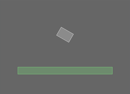 落下するやじり型