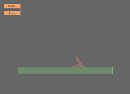 回転と移動をボタンで行う